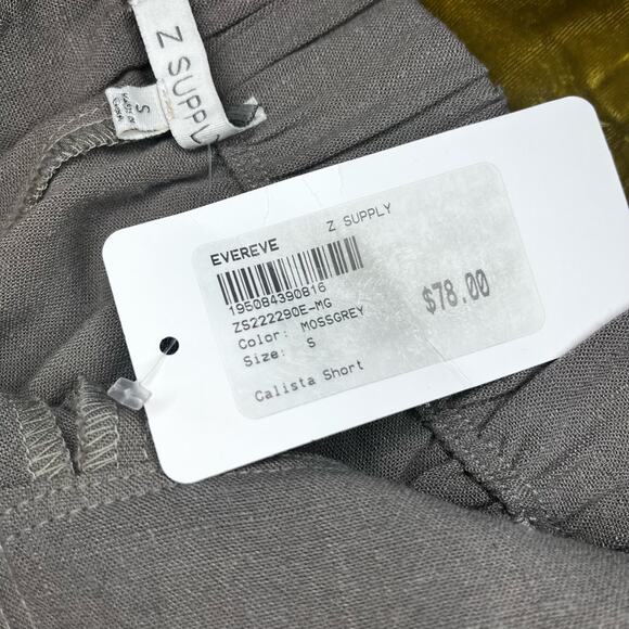 NWT Z Supply Calista Shorts from Evereve Size Small Pleated with Pockets Linen - Picture 5 of 8